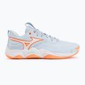 Moteriški tinklinio bateliai Mizuno Wave Momentum Elite blue finch/white/lava orange 2