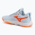 Moteriški tinklinio bateliai Mizuno Wave Momentum Elite blue finch/white/lava orange 3
