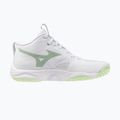 Moteriški tinklinio bateliai Mizuno Wave Momentum Elite Mid white/balsam green/ambrosia 2