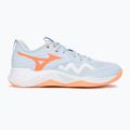 Moteriški tinklinio bateliai Mizuno Wave Momentum Pro blue finch/lava orange/flamingo coral 2