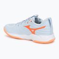 Moteriški tinklinio bateliai Mizuno Wave Momentum Pro blue finch/lava orange/flamingo coral 3