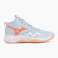 Moteriški tinklinio bateliai Mizuno Wave Momentum Pro Mid blue finch/lava orange/flamingo coral 2
