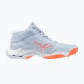 Moteriški tinklinio bateliai Mizuno Wave Lightning Elite Mid blue finch/whitelava orange 2