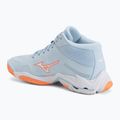 Moteriški tinklinio bateliai Mizuno Wave Lightning Elite Mid blue finch/whitelava orange 3