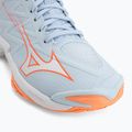 Moteriški tinklinio bateliai Mizuno Wave Lightning Elite Mid blue finch/whitelava orange 7