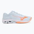 Moteriški tinklinio bateliai Mizuno Wave Lightning Pro blue finch/lava orange/flamingo coral 2