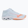 Moteriški tinklinio bateliai Mizuno Wave Lightning Pro Mid blue finch/lava orange/flamingo coral 2