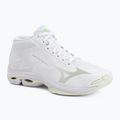 Moteriški tinklinio bateliai Mizuno Wave Lightning Pro Mid white/aqua gray/ambrosia