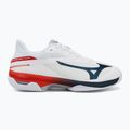 Vyriški teniso batai Mizuno Wave Exceed Court AC white/insignia blue/orange 2