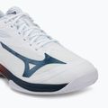 Vyriški teniso batai Mizuno Wave Exceed Court AC white/insignia blue/orange 7