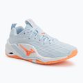 Moteriški rankinio bateliai Mizuno Wave Stealth Neo 2.1 blue finch/lava orange/white
