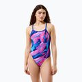Moteriškas vientisas maudymosi kostiumėlis Speedo FL Printed Turnback brushy glitch/hope