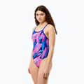 Moteriškas vientisas maudymosi kostiumėlis Speedo FL Printed Turnback brushy glitch/hope 3