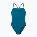 Moteriškas vienos dalies plaukimo kostiumėlis Speedo Endurance+ Logo Thin Strap teal abyss