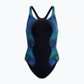 Moteriškas vientisas maudymosi kostiumėlis Speedo Print Medalist anthracite
