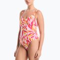 Moteriškas vientisas maudymosi kostiumėlis Nike V-Neck desert pink