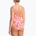 Moteriškas vientisas maudymosi kostiumėlis Nike V-Neck desert pink 2