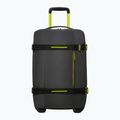 American Tourister Urban Track Duffle daiktadėžė su ratukais 55 l juoda / laimo spalvos kelioninis lagaminas