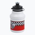 Polisport Race 350 ml Junior dviračių butelis + krepšelis baltas/raudonas 2