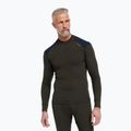 Vyriškas termoaktyvus džemperis Dovre Folded Collar khaki 2