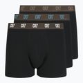 Vyriškos trumpikės CR7 Basic Trunk 3 poros black/brown