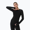 Moteriški treniruočių marškinėliai ilgomis rankovėmis Cardio Bunny  black