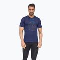 Vyriški termoaktyvūs marškinėliai Brubeck Outdoor Wool Pro navy blue 2