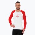 Vyriški termoaktyvūs marškinėliai ilgomis rankovėmis Brubeck LS1319 3D Husar Pro balti/raudoni