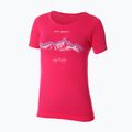 Moteriški termoaktyūs marškinėliai Brubeck Outdoor Merino Wool Pro aviečių spalvos/kalnai 1 3