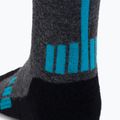 Moteriškos trekingo kojinės Brubeck BTR002 Trekking Light graphite/turquoise 4