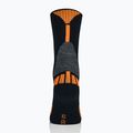Vaikiškos slidinėjimo kojinės Brubeck Ski Force pilkos/oranžinės 3