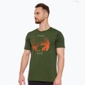 Vyriški termoaktyvūs marškinėliai Brubeck SS1265 Outdoor Wool Pro tamsiai žali