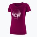 Moteriški termo marškinėliai Brubeck Outdoor Merino Wool Pro SS plum/mountain 3 3