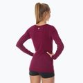 Moteriški termoaktyvūs marškinėliai ilgomis rankovėmis Brubeck Outdoor Wool Pro slyvų spalvos 2