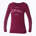 Moteriški termoaktyvūs marškinėliai ilgomis rankovėmis Brubeck Outdoor Wool Pro slyvų spalvos 3