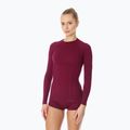 Moteriški termoaktyvūs marškinėliai Brubeck Active Wool slyvų spalvos