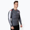 Pitbull West Coast vyriškas marškinėliai Rash L-S Hilltop grey/melange rashguard su ilgomis rankovėmis
