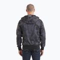 Vyriška striukė Pitbull Athletic Logo Hooded Nylon all black camo 3