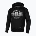 Vyriški Pitbull West Coast Steel Logo džemperiai su gobtuvu, juodi