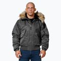 Vyriška žieminė striukė Pitbull Harvest Hooded Bomber graphite