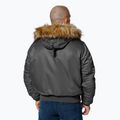 Vyriška žieminė striukė Pitbull Harvest Hooded Bomber graphite 3