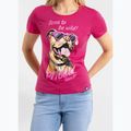 Moteriški marškinėliai Pitbull Synglasses Dog raspberry gold 4