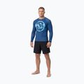 Vyriškas ilgomis rankovėmis rashguardas Pitbull Rashguard Logo Palms blue 2