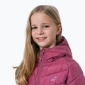 Vaikiška pūkinė striukė 4F JKUDP003 tamsiai rožinė 2