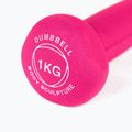 Guminis hantelis Body Sculpture BW 513 z PVC 1 kg pink 5