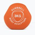 Guminis hantelis Body Sculpture BW 513 z PVC 3 kg orange 4