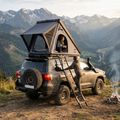 Stogo palapinė 2 asmenims OFFLANDER Triangle Slim Wolf black 11