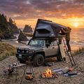 Stogo palapinė 2 asmenims OFFLANDER Fold Y 150 black 9