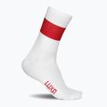 Luxa Flag baltos ir raudonos spalvos dviratininko kojinės LAM21SPFS