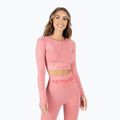 Moteriška treniruočių viršutinė dalis ilgomis rankovėmis MITARE Push Up Max Crop Top pink K084
